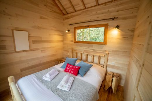 Nessie tree house lodge in Brittany, with spa