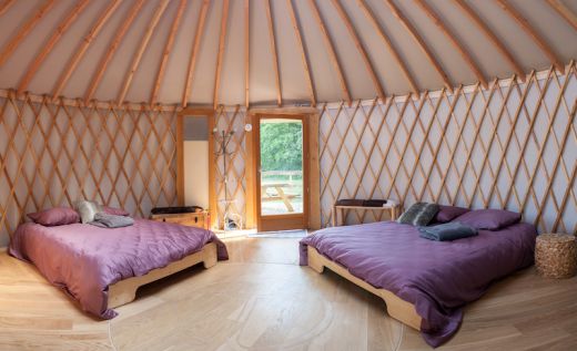 Clyde modern yurt in Brittany, with spa
