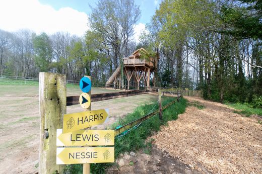 Harris tree house lodge in Brittany, with spa