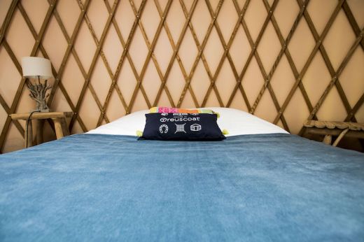 Tweed modern yurt in Brittany, with spa